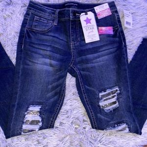 imperial star girls ripped skinny jeans